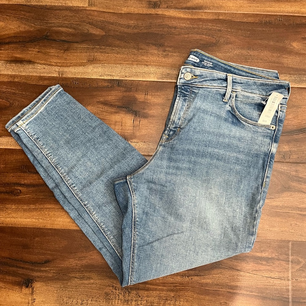 Brand New Old Navy Rockstar Super Skinny Mid-Rise Denim Blue Women’s Jeans